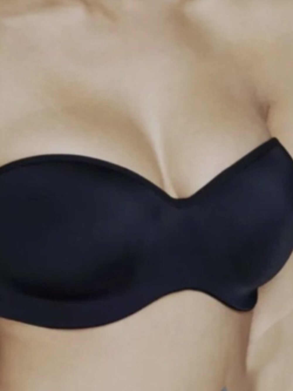 Dominique Oceane 3541 Seamless 48D Strapless Hidden Underwire Bra Black 48D NWT